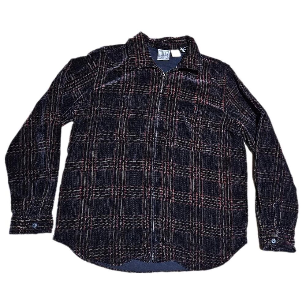 90s grunge cottagecore corduroy plaid jacket